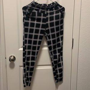 Legging pants black and white one size
